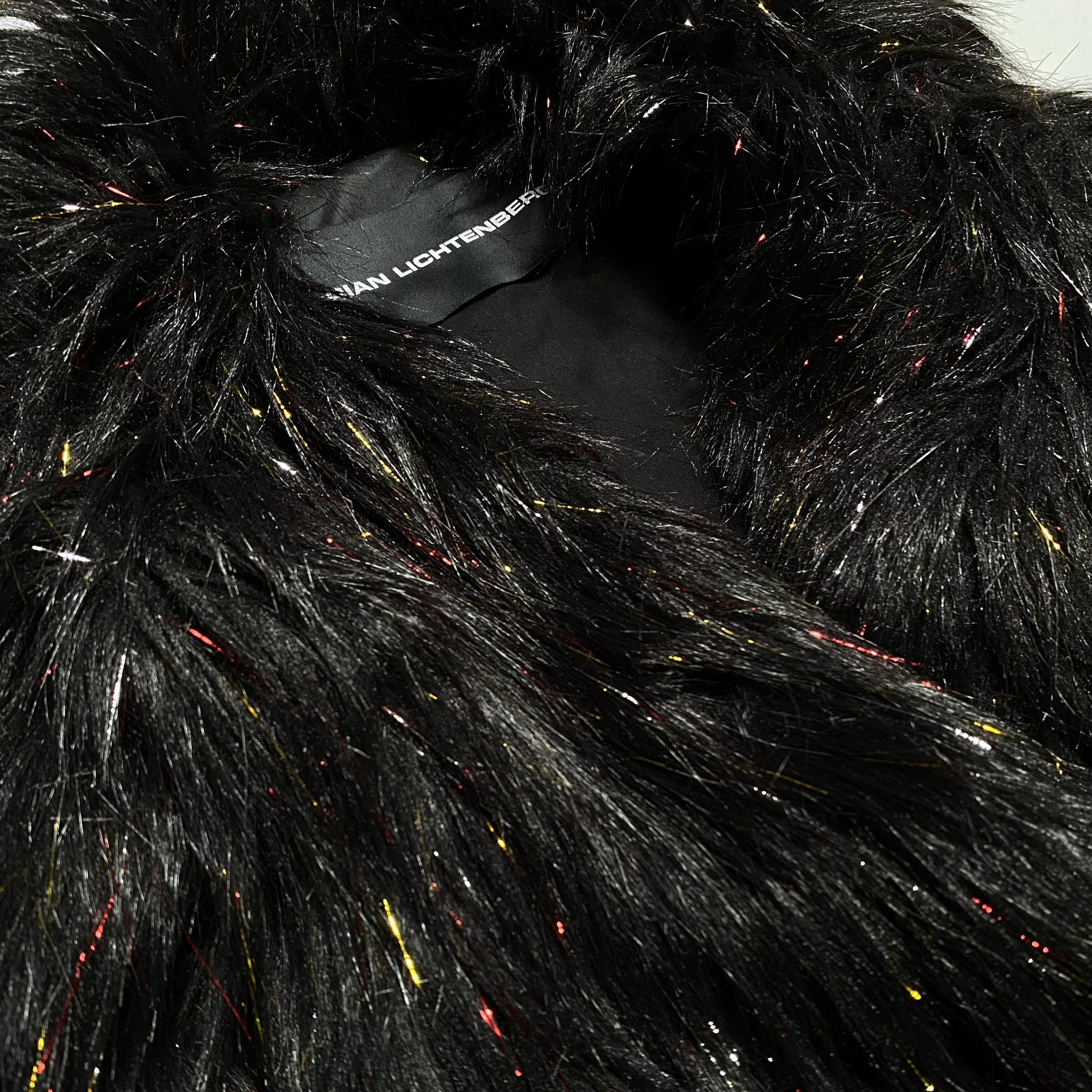 TINSEL FAUX FUR COAT