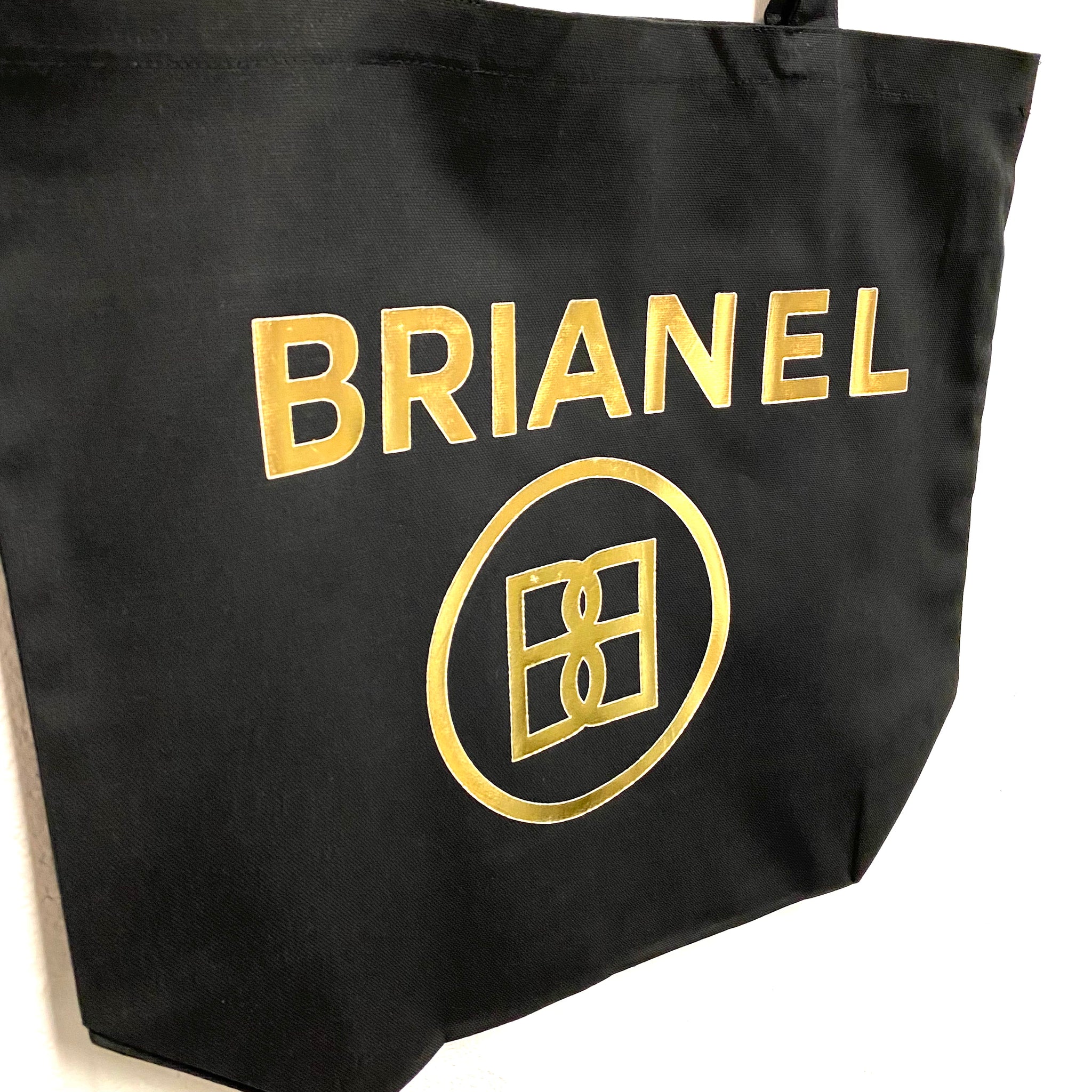 BRIANEL LARGE GOLD FOIL TOTE BAG