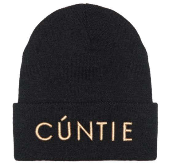 CÚNTIE BLACK/GOLD BEANIE