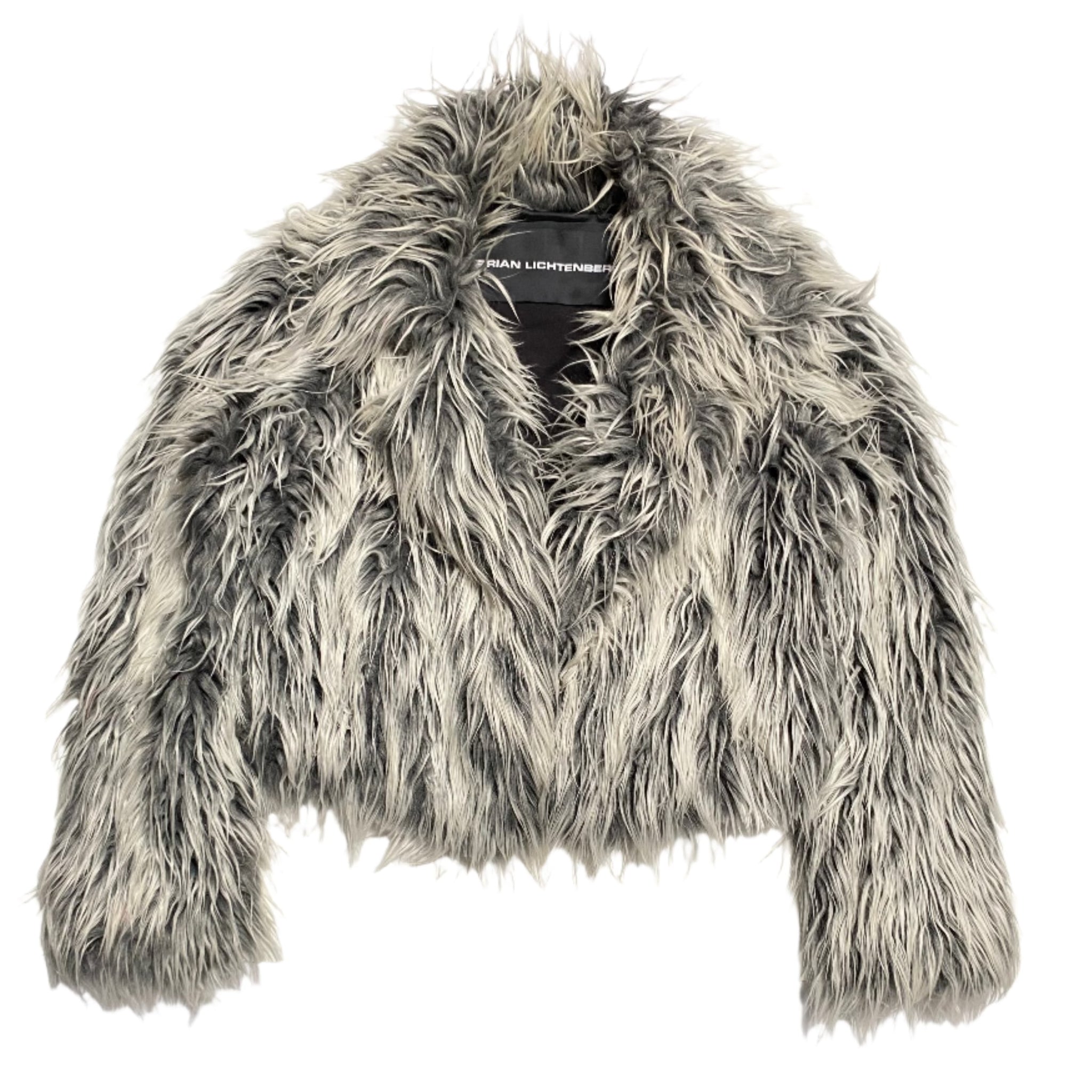 TWO TONE YETI FAUX FUR COAT