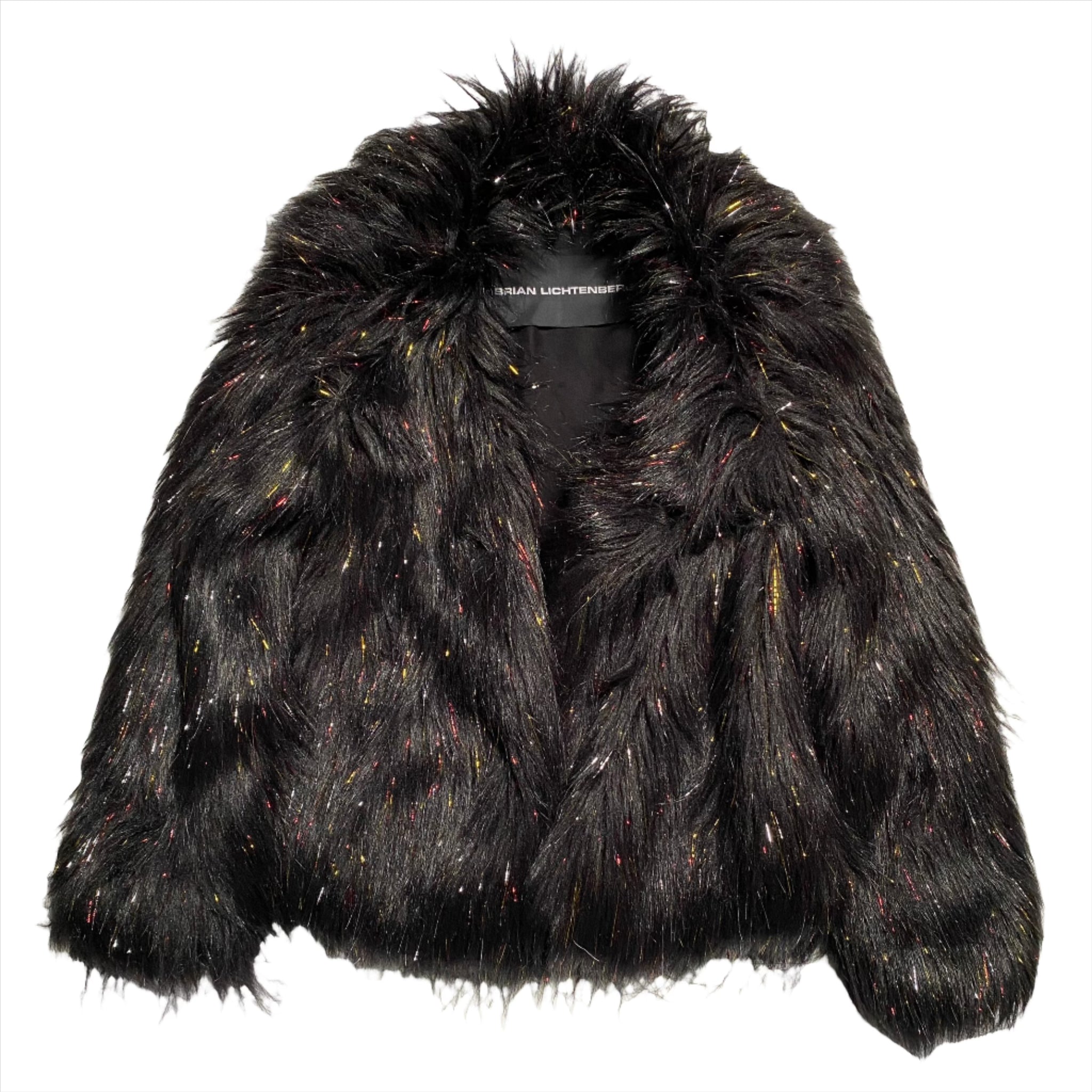 TINSEL FAUX FUR COAT