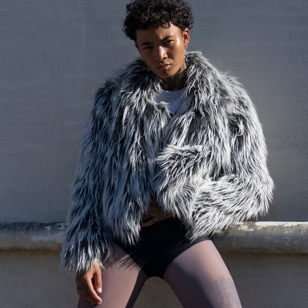 新品タグ付き！DUVETICA PELLICCIA TINTA DYED FUR Tricolor Fox Jacket: FurHatWorld