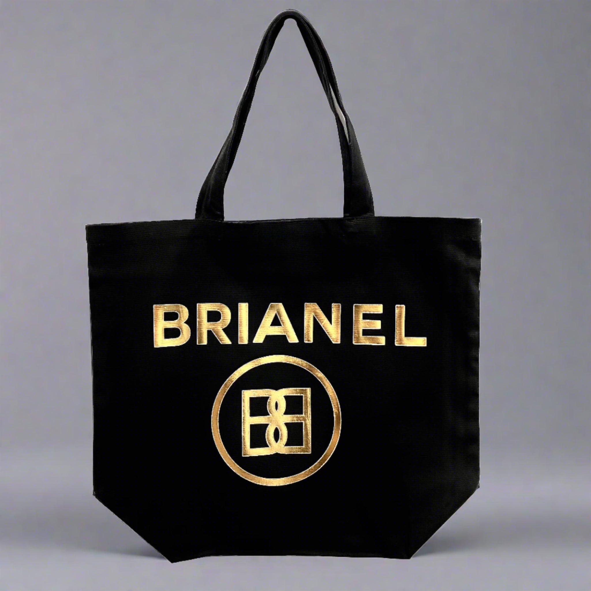 BRIANEL LARGE GOLD FOIL TOTE BAG