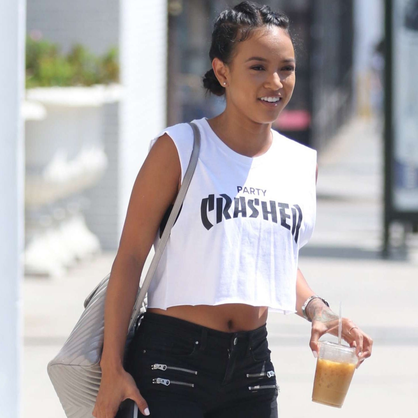 PARTY CRASHER CROPPED MUSCLE TEE