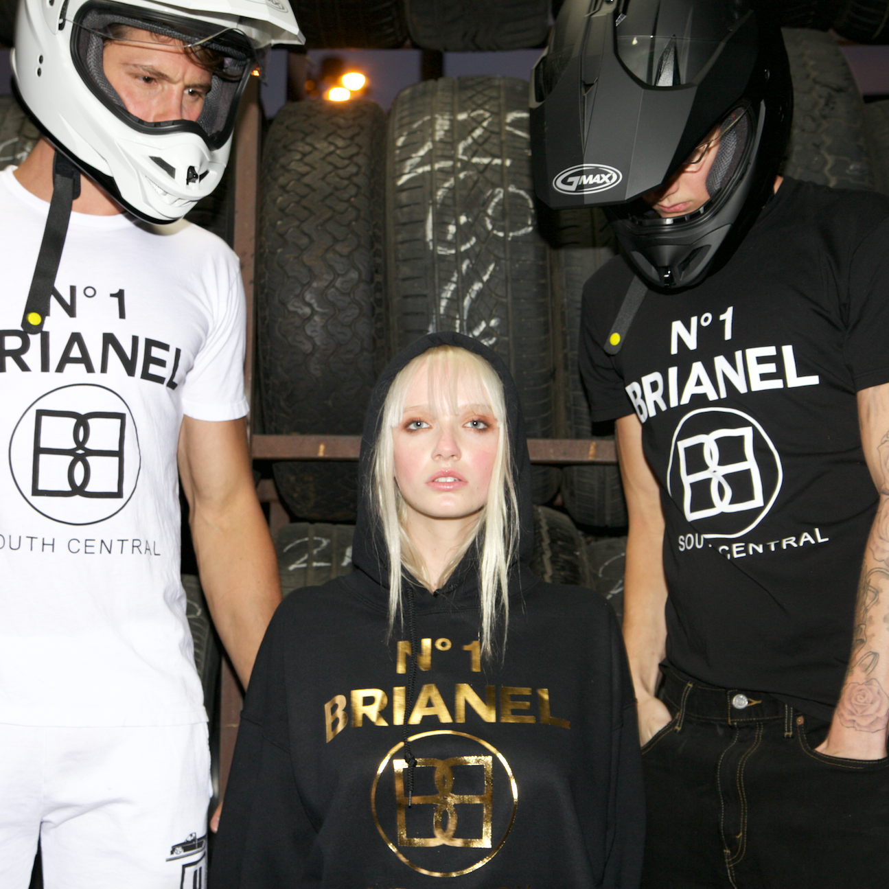 BRIANEL GOLD FOIL HOODIE
