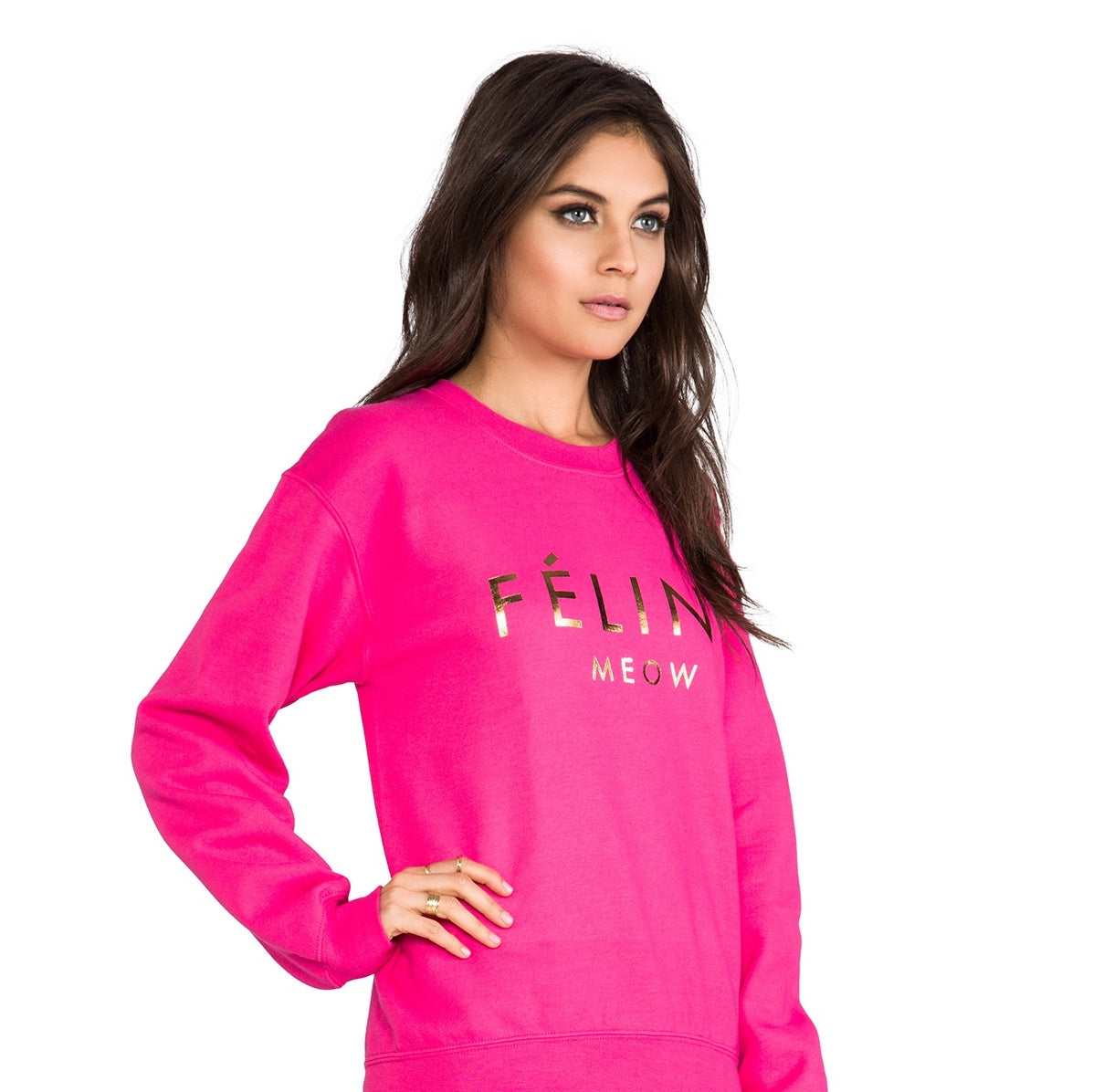 FELINE GOLD FOIL SWEATSHIRT