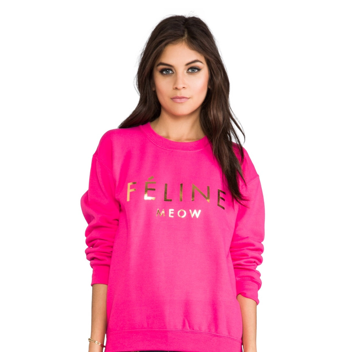 FELINE GOLD FOIL SWEATSHIRT