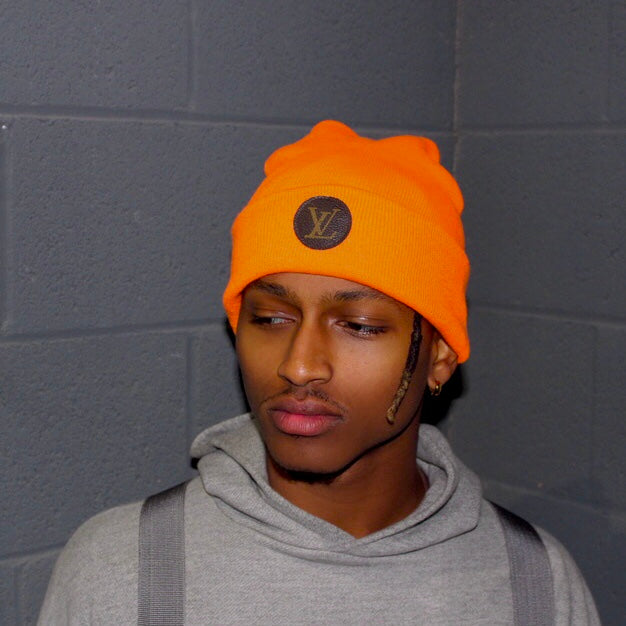 UPCYCLE LV NEON ORANGE BEANIE