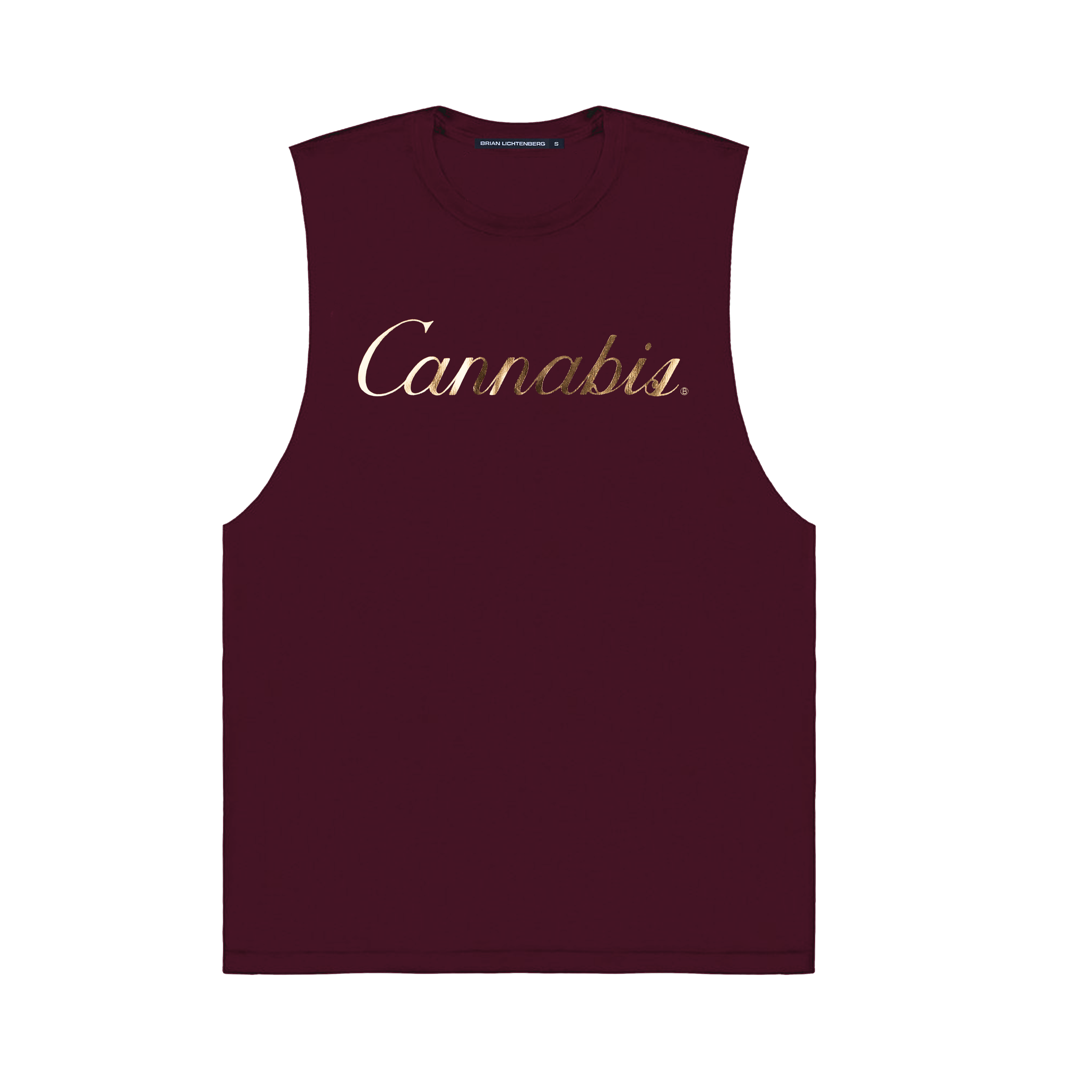 CANNABIS GOLD FOIL MUSCLE TEE
