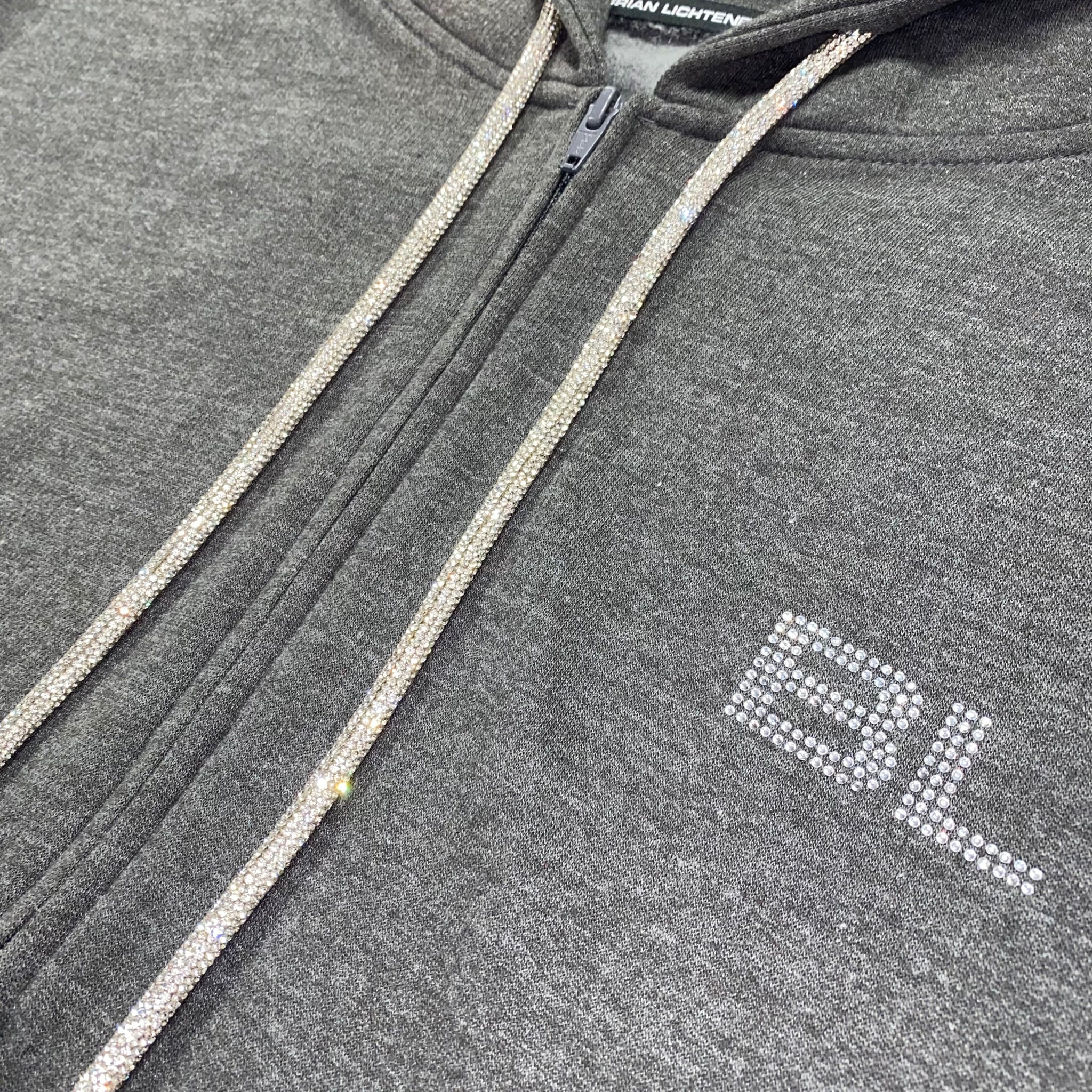 ZIP UP HOODIE WITH BLING STRING
