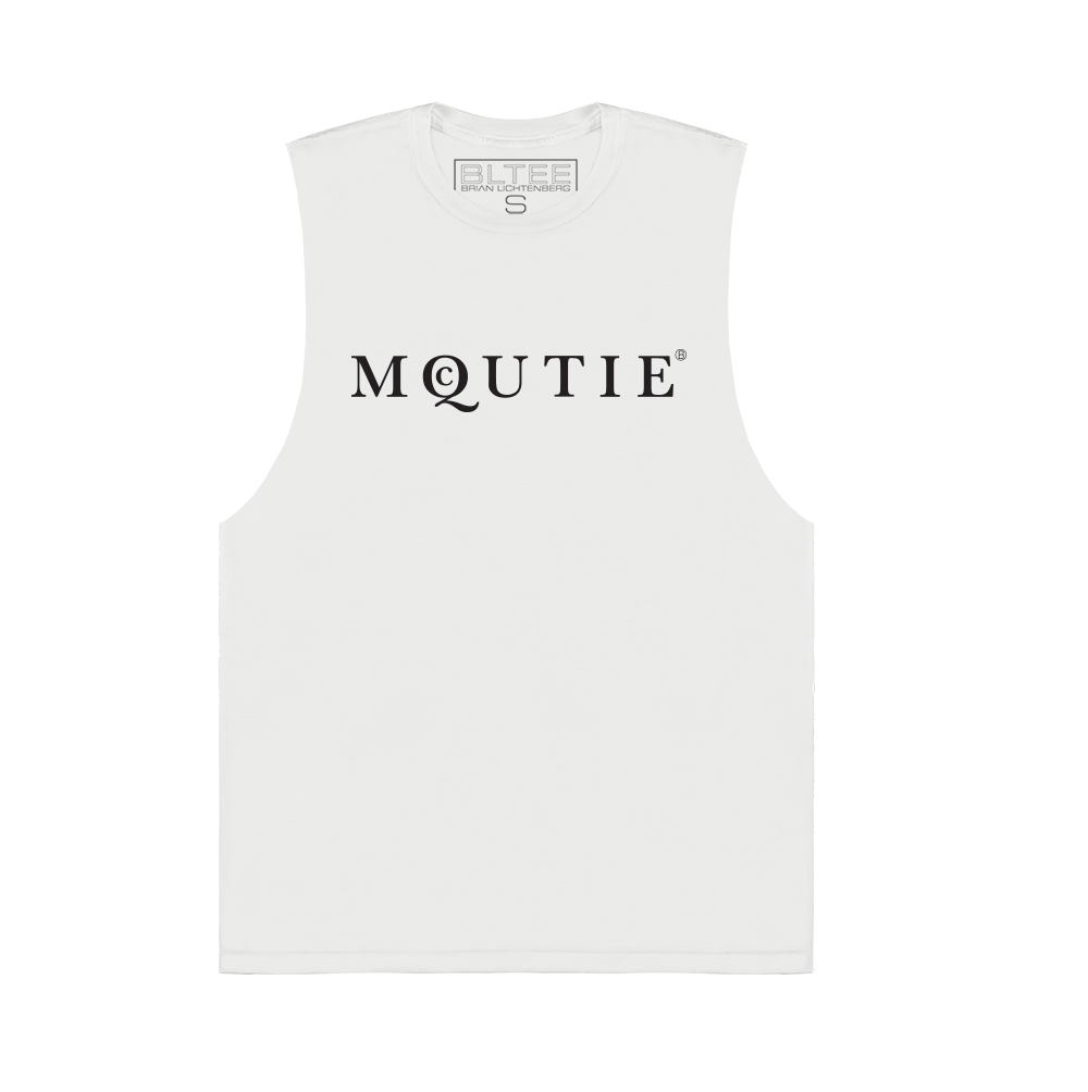 MQCUTIE WHITE MUSCLE TEE