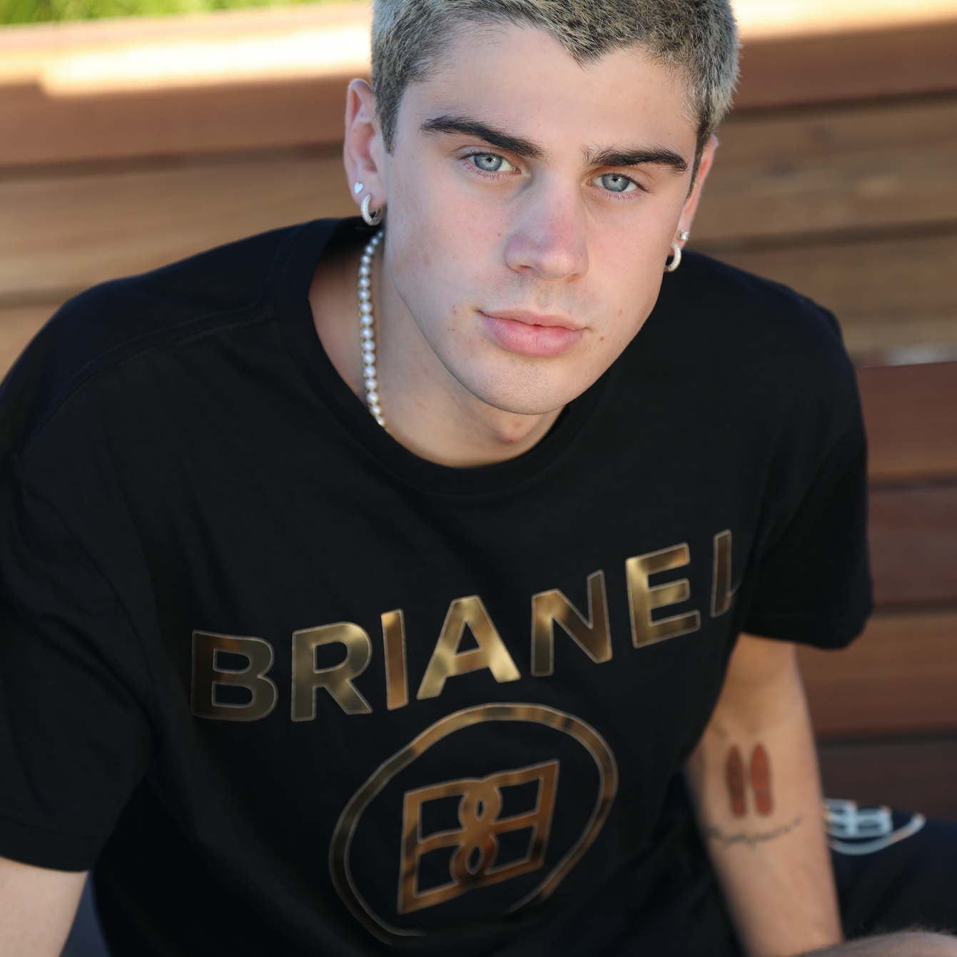 BRIANEL GOLD FOIL TEE