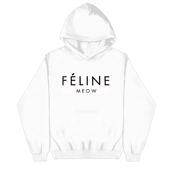 FELINE WHITE HOODIE