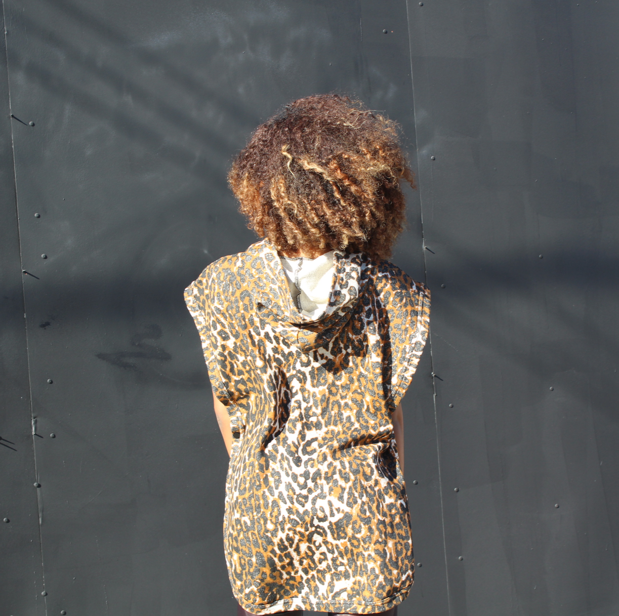 LEOPARD PONCHO HOODIE