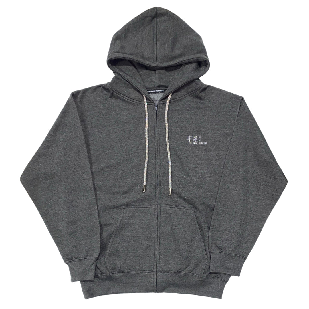 ZIP UP HOODIE WITH BLING STRING