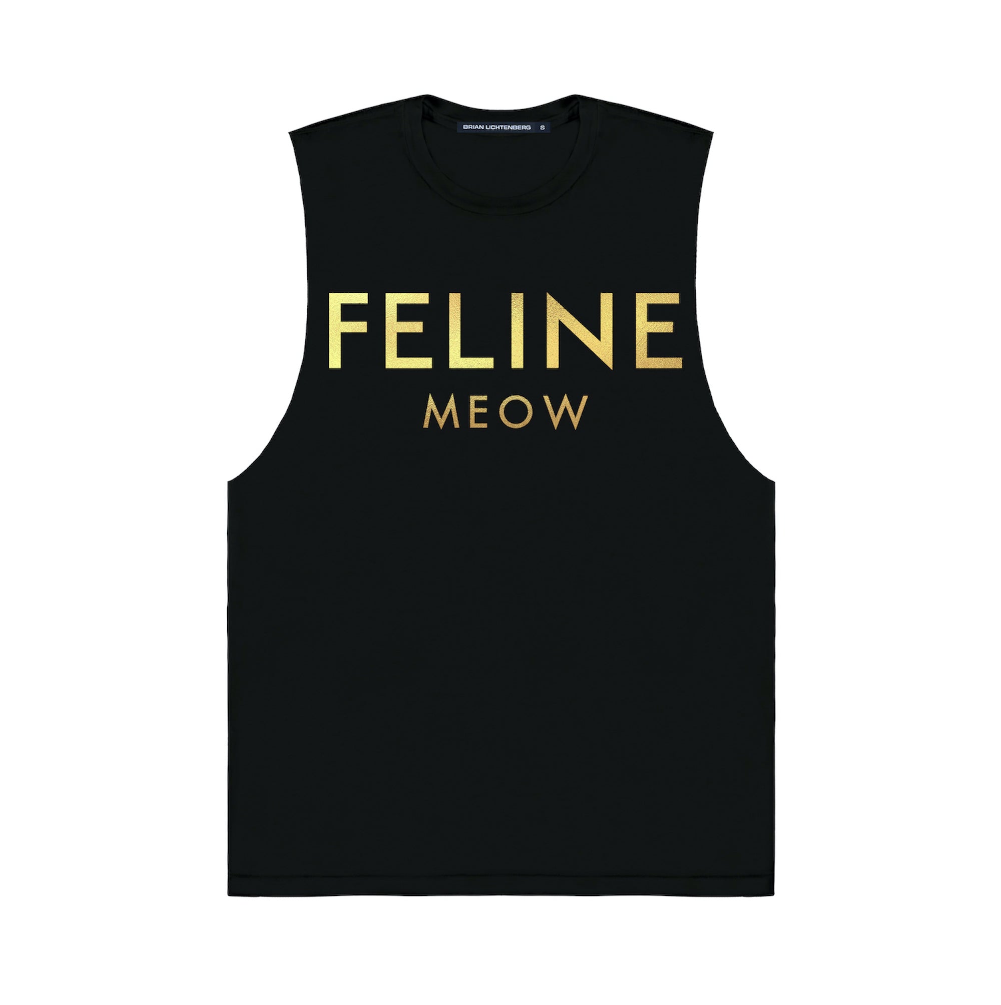 FELINE 2.0 GOLD FOIL MUSCLE TEE