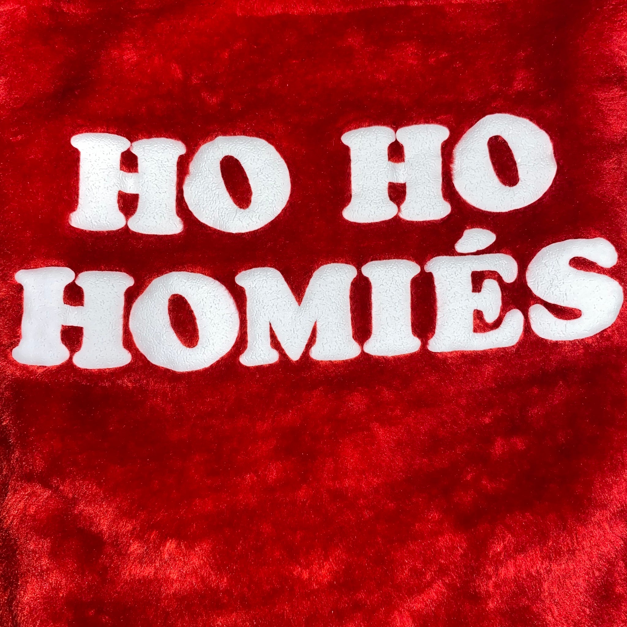 HO HO HOMIÉS RED STOCKING