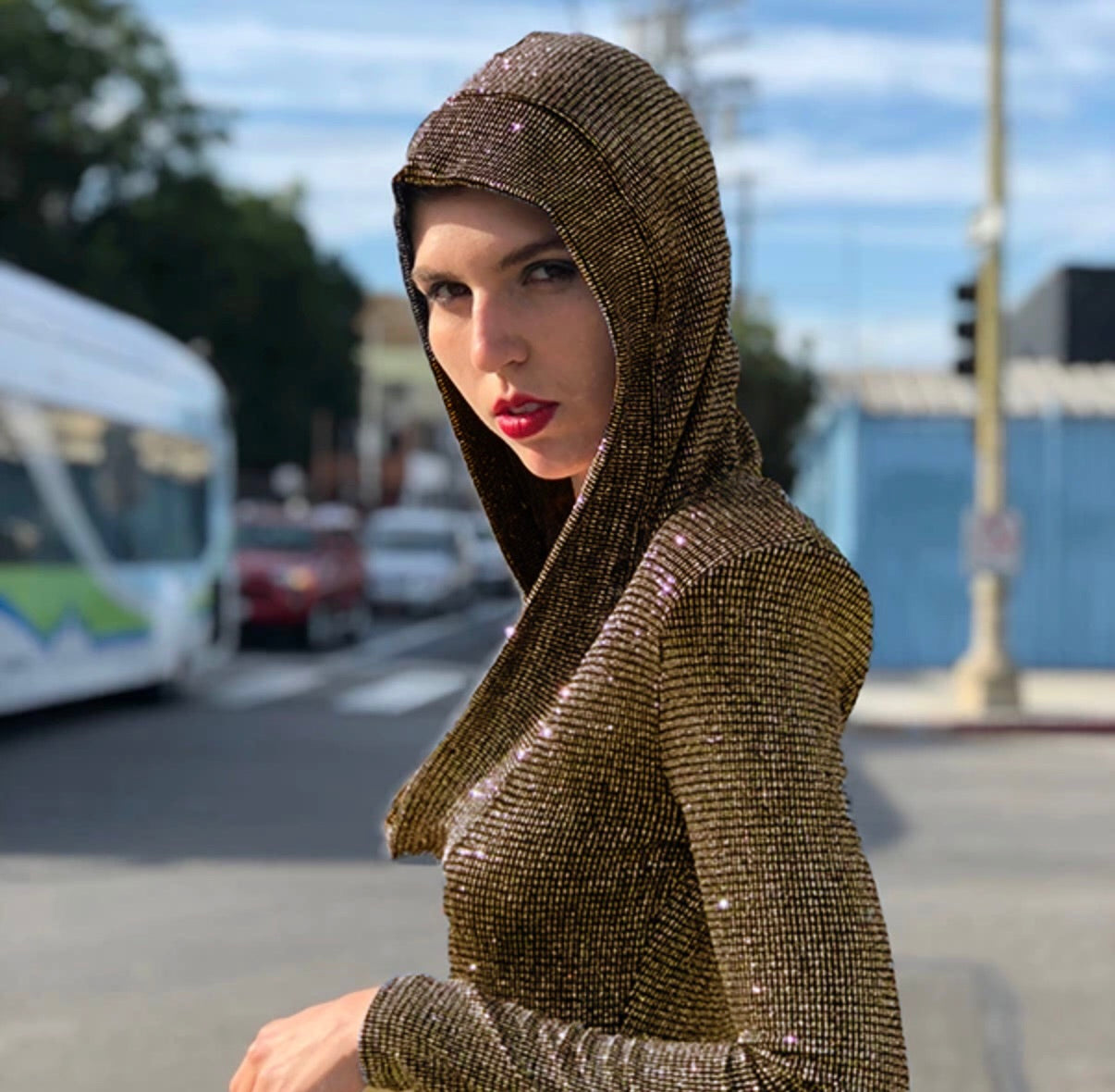 GOLD GLITTER BODYSUIT
