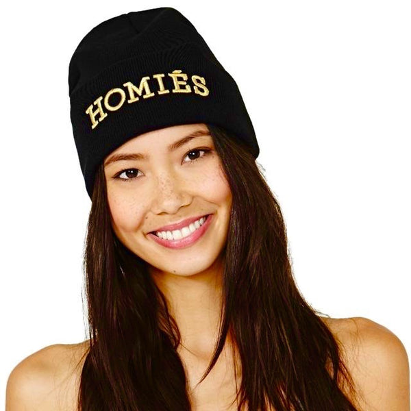 HOMIÉS BLACK/GOLD BEANIE