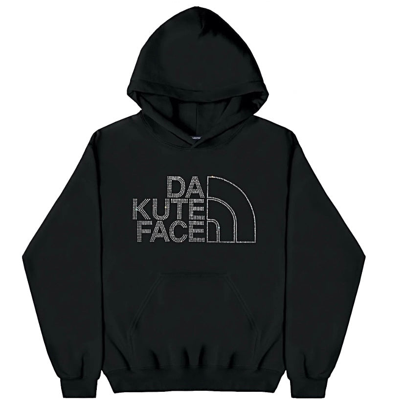 DA KUTE FACE CRYSTAL HOODIE