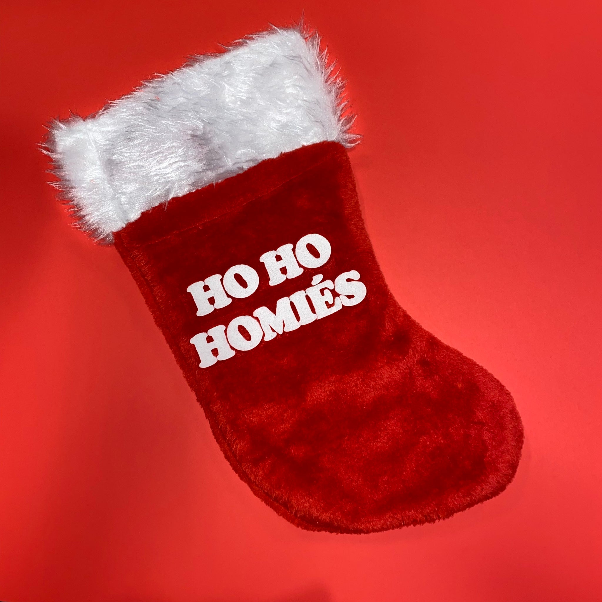 HO HO HOMIÉS RED STOCKING