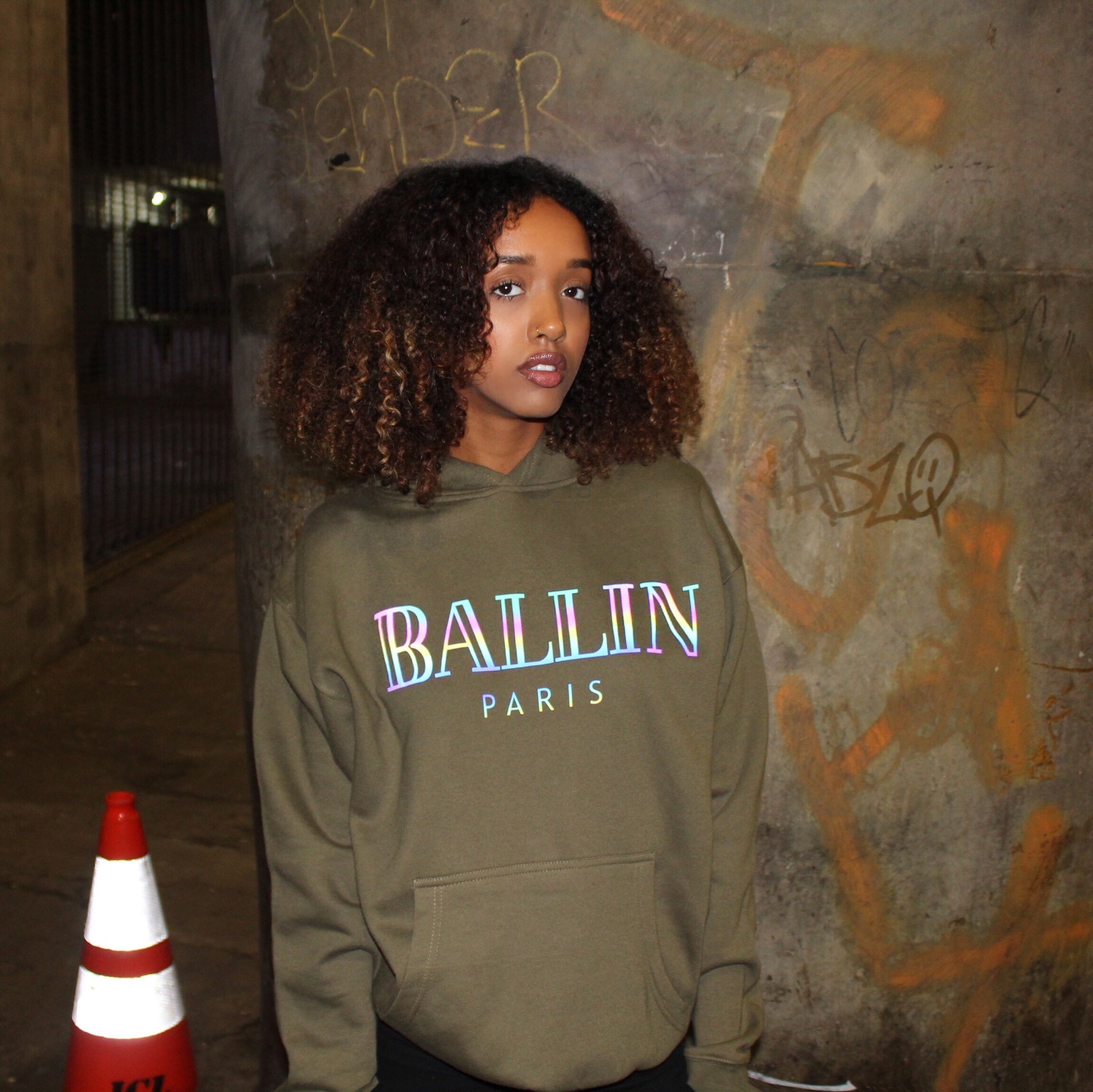 IRIDESCENT REFLECTIVE BALLIN HOODIE