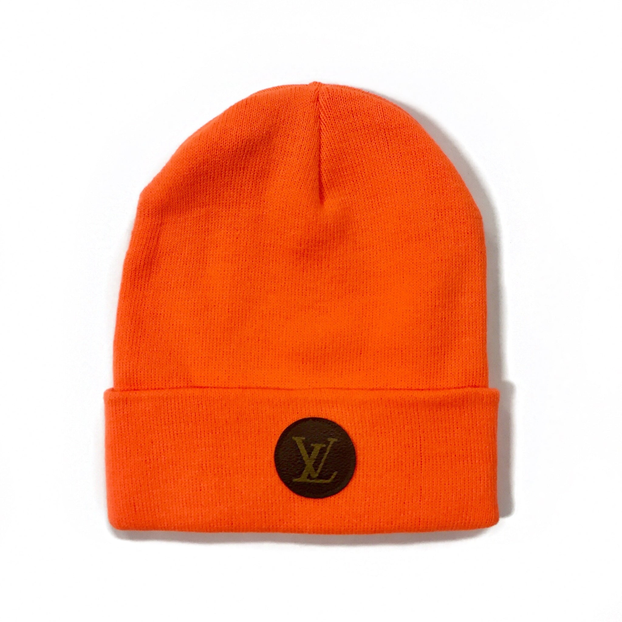 UPCYCLE LV NEON ORANGE BEANIE