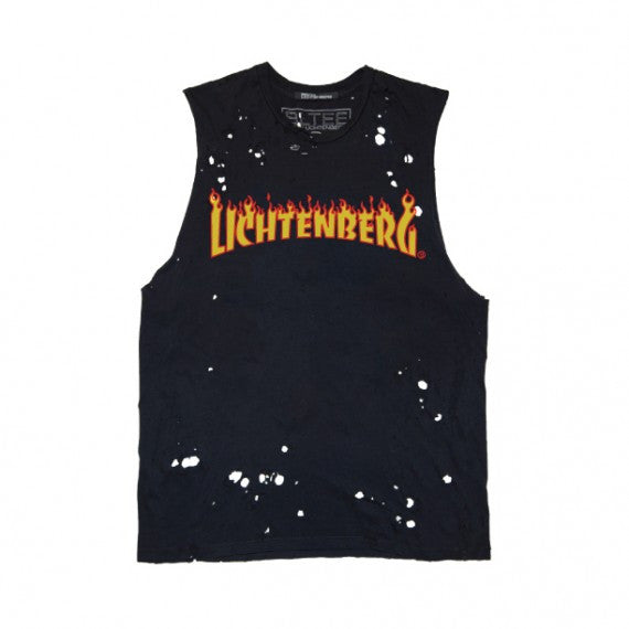 LICHTENBERG FLAMES DESTROYED MUSCLE TEE
