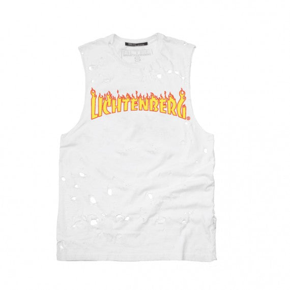 LICHTENBERG FLAMES DESTROYED MUSCLE TEE