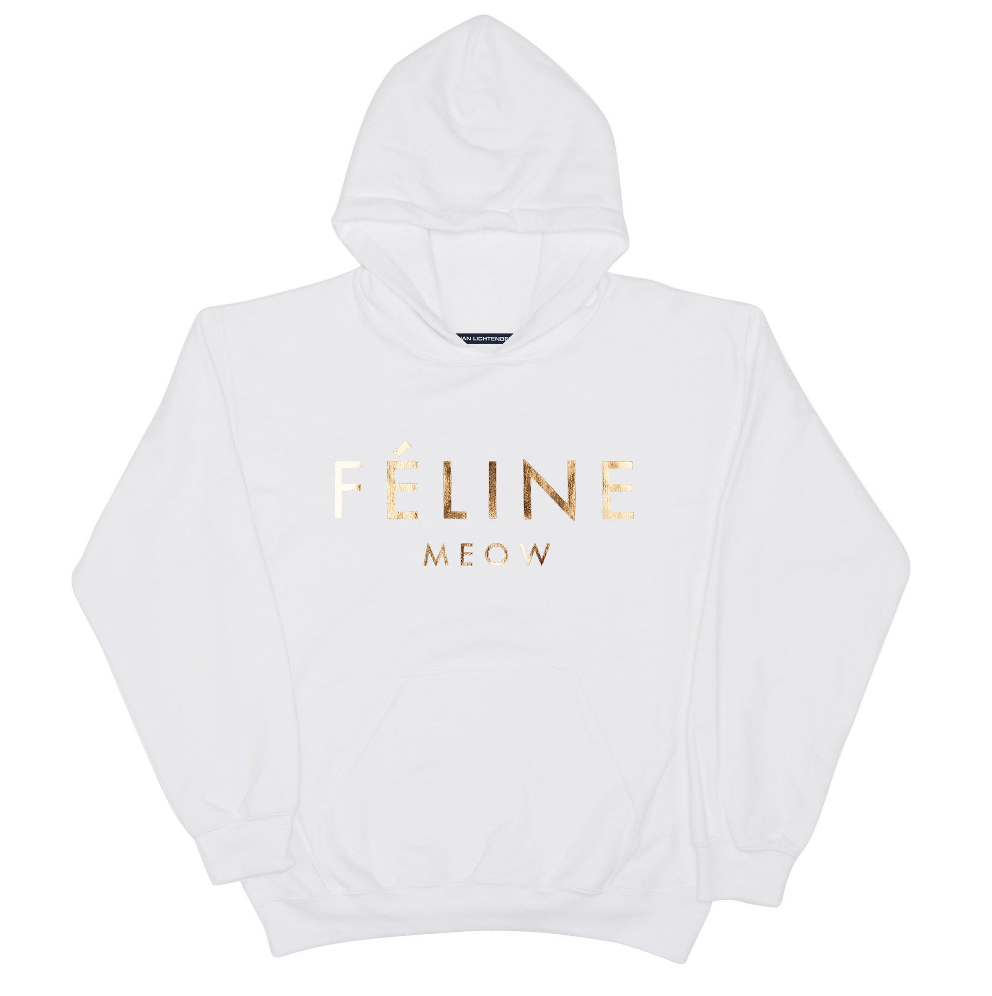 FELINE GOLD FOIL HOODIE