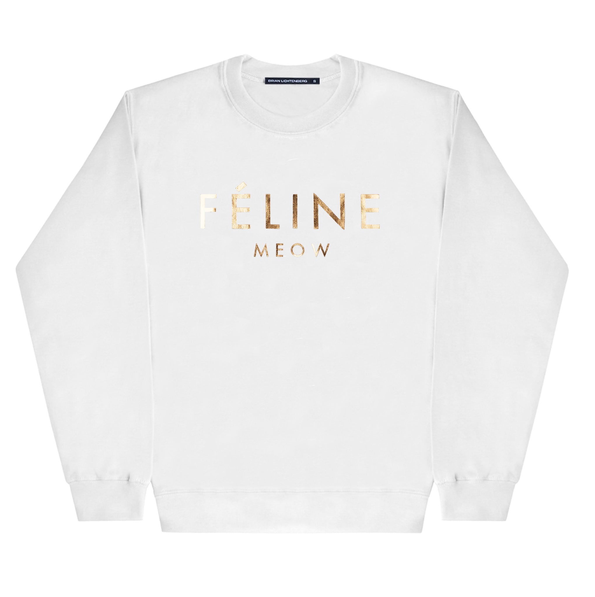 FELINE GOLD FOIL SWEATSHIRT