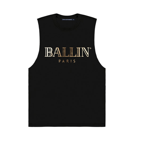 BALLIN GOLD FOIL MUSCLE TEE