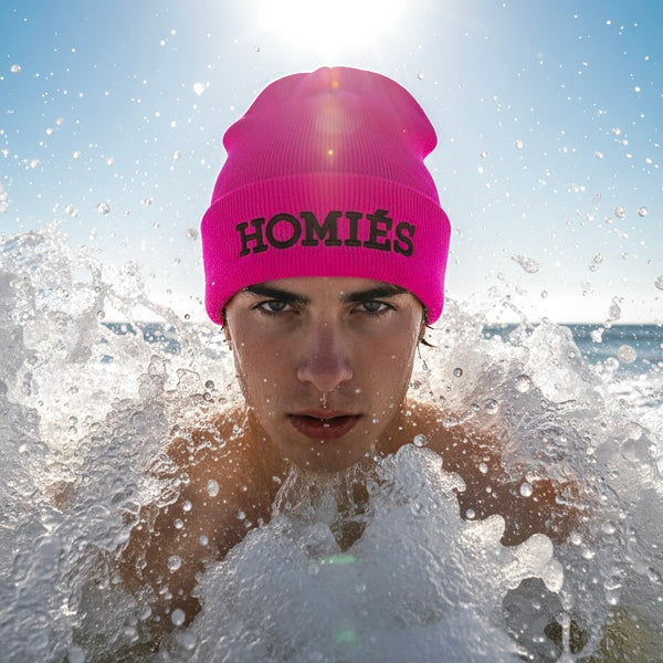 HOMIÉS FUCHSIA/BLACK BEANIE