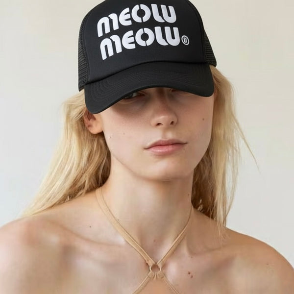 MEOW MEOW MESH TRUCKER HAT