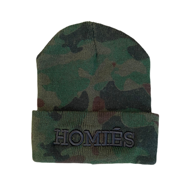 HOMIÉS CAMO/BLACK BEANIE