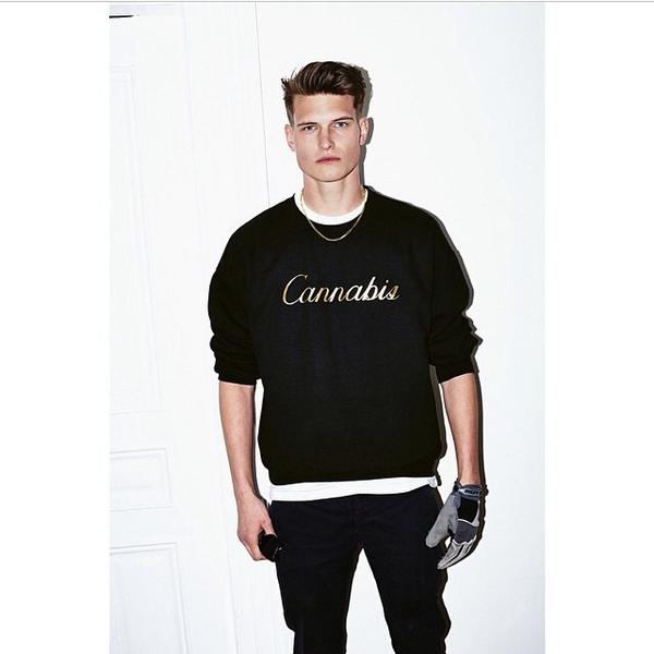 CANNABIS GOLD FOIL SWEATSHIRT