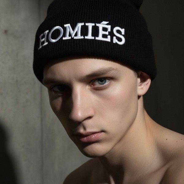 HOMIÉS BLACK/WHITE BEANIE