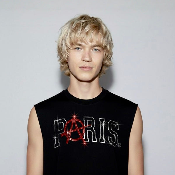 PARIS CRYSTAL ANARCHY MUSCLE TEE