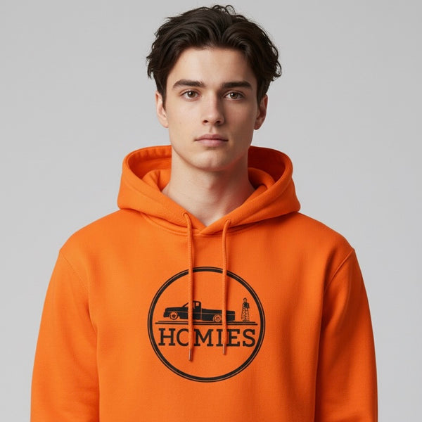 HOMIÉS EMBLEM ORANGE HOODIE