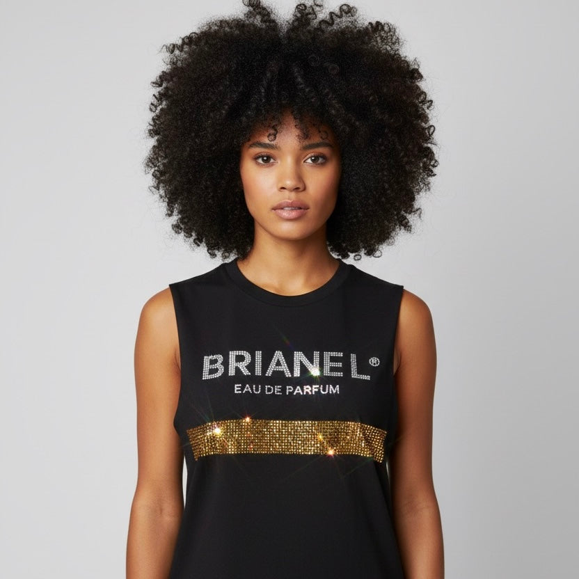 BRIANEL CRYSTAL MUSCLE TEE
