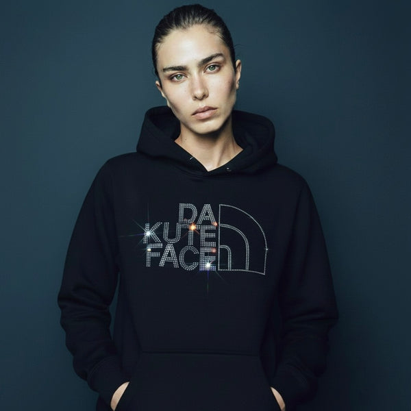 DA KUTE FACE CRYSTAL HOODIE
