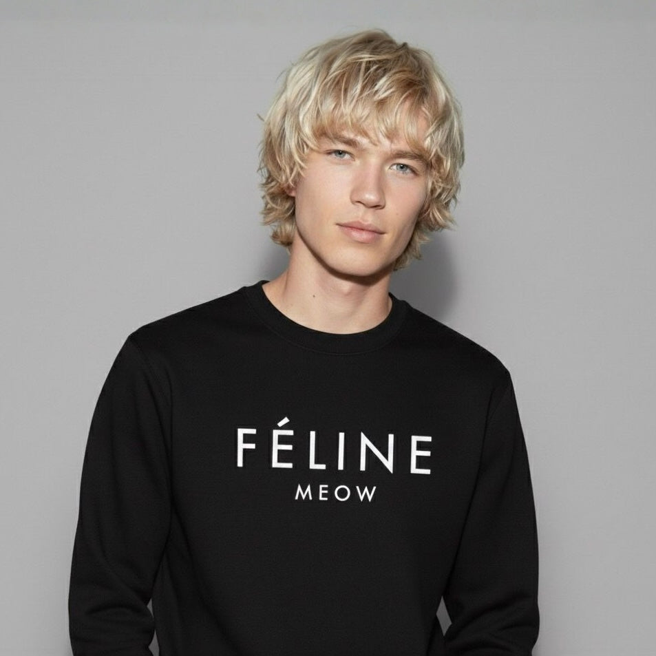FELINE CREWNECK SWEATSHIRT