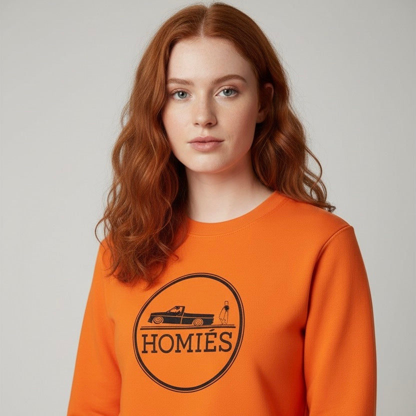 HOMIÉS EMBLEM ORANGE SWEATSHIRT
