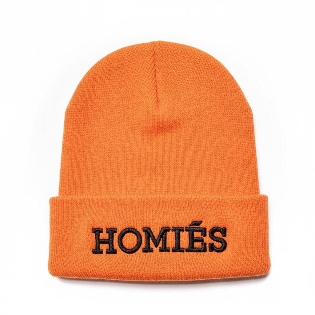 HOMIÉS ORANGE / BLACK BEANIE