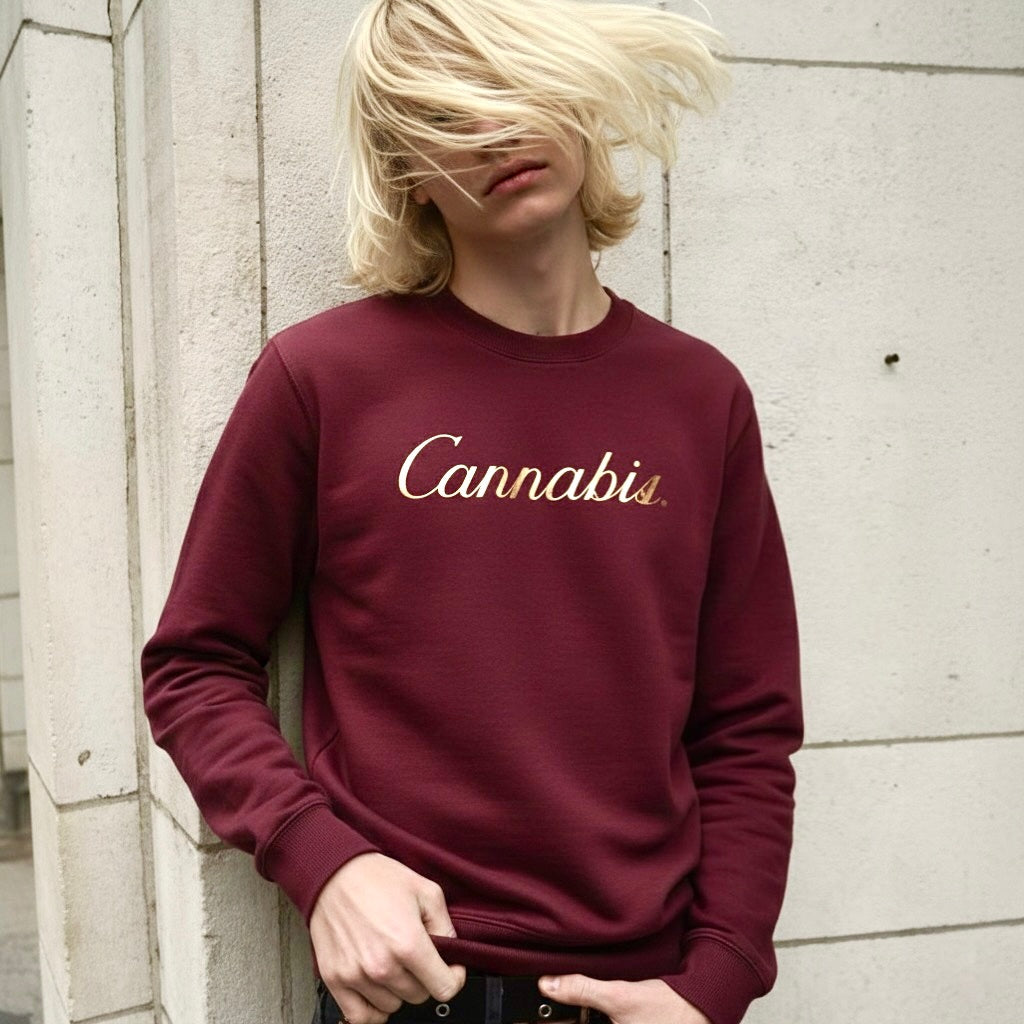 CANNABIS GOLD FOIL SWEATSHIRT