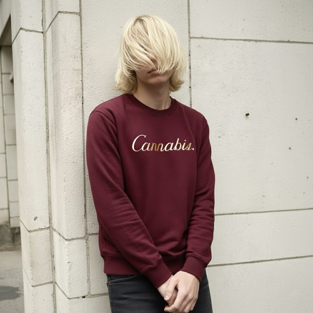 CANNABIS GOLD FOIL SWEATSHIRT