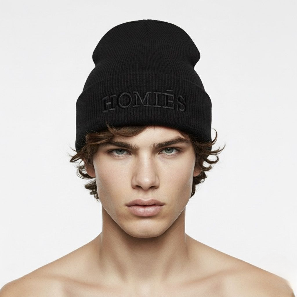 HOMIÉS BLACK/BLACK BEANIE
