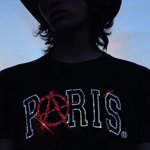 PARIS CRYSTAL ANARCHY MUSCLE TEE