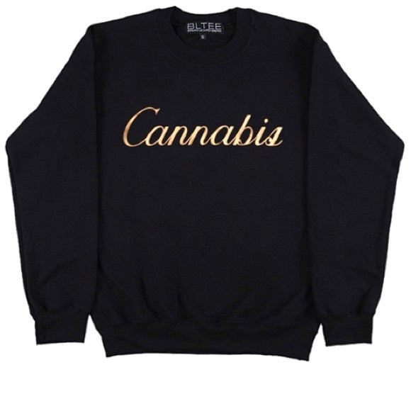CANNABIS GOLD FOIL SWEATSHIRT