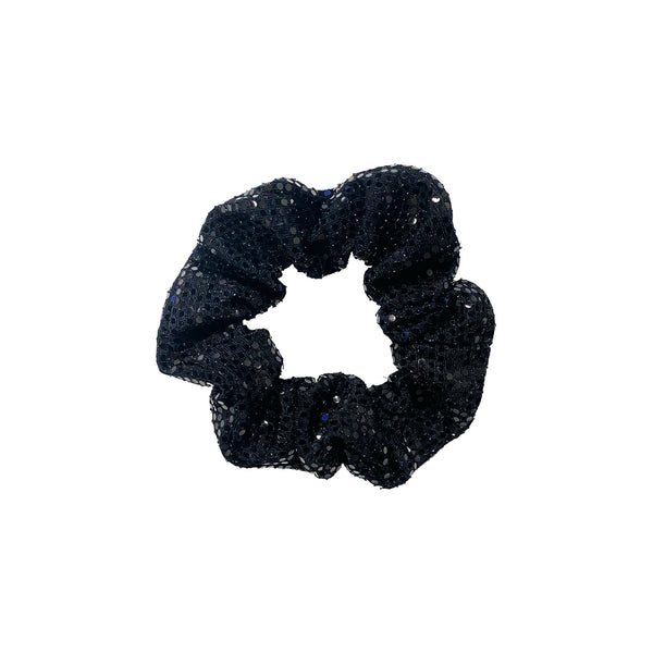 BLACK DOTTED SCRUNCHIE BRACELET